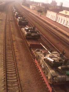 Russian Tanks in Millervo Train Station