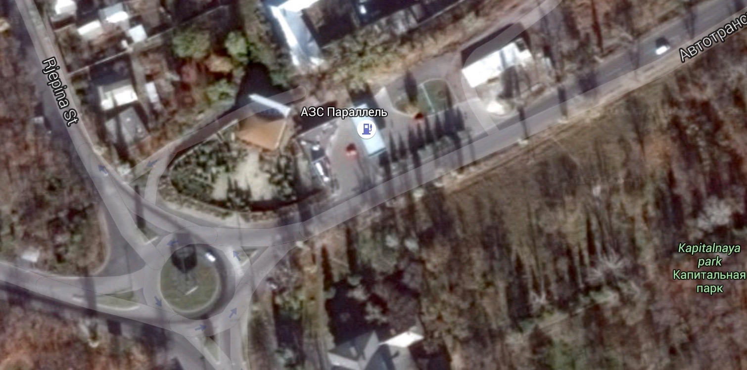 Скриншот Макеевки в Google Maps