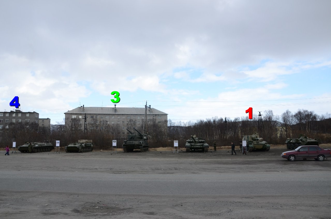 Another scene in Pechenga, showing various tanks of the 200th Brigade. Original