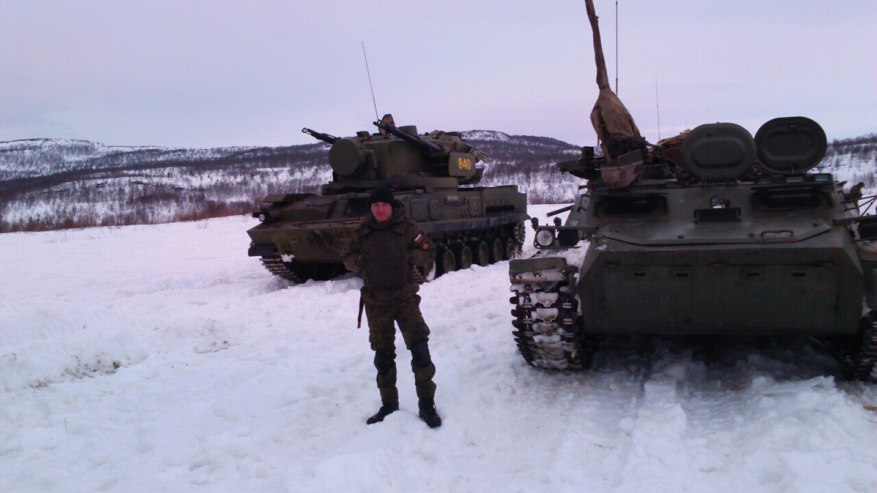 Back in Pechenga, a 2S6 Tungska self-propelled anti-aircraft system, numbered 840. Archive / Original