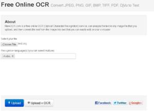 Language and image upload new on OCR