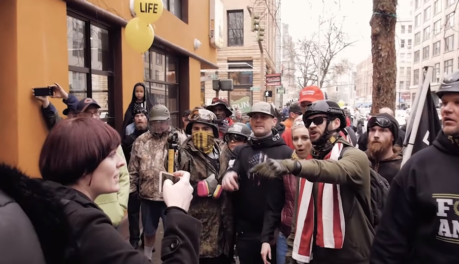 In Portland, A Roving Right-Wing Gang “Demasks” Left-Wing Activists