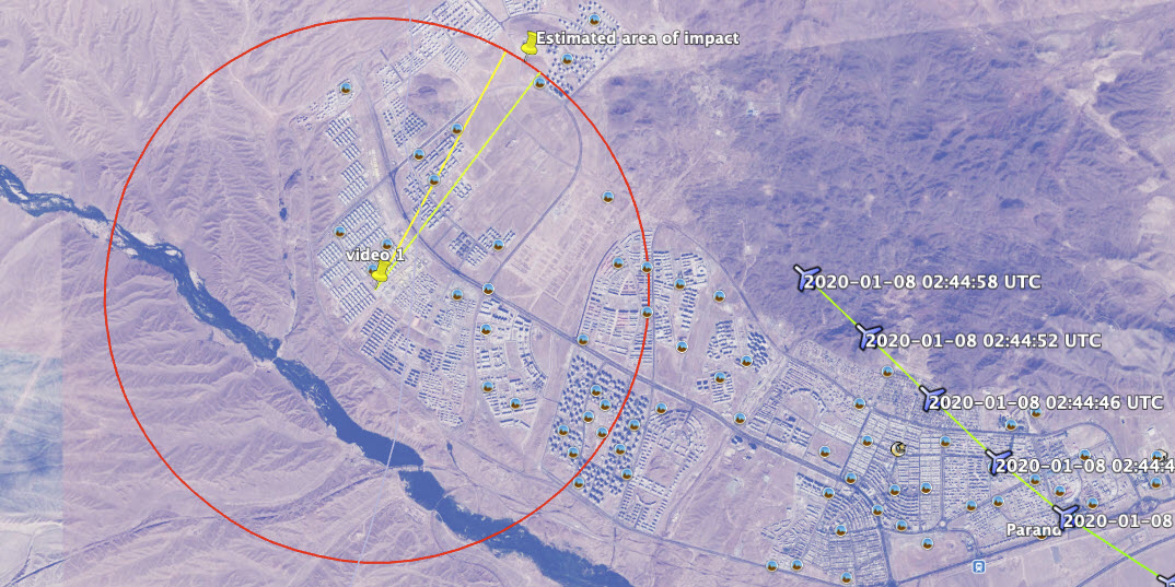 Video Apparently Showing Flight PS752 Missile Strike Geolocated to Iranian Suburb - bellingcat