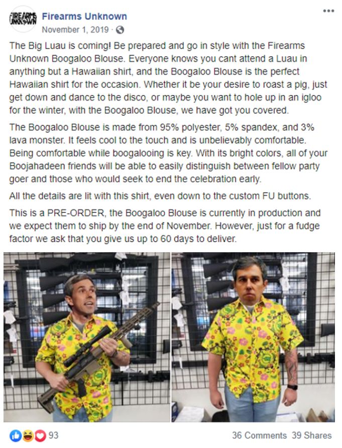 Boogaloo Boys Hawaiian Shirt Protest