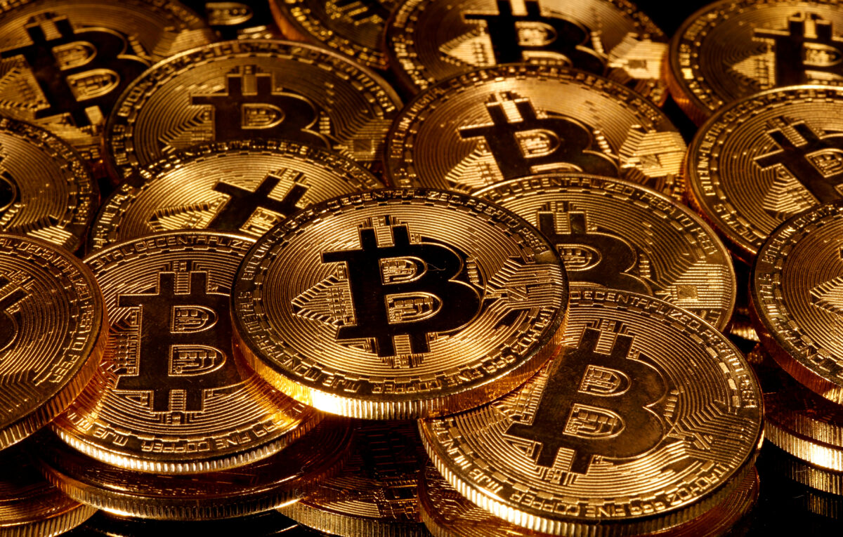 Representations of virtual currency bitcoin are seen in this picture illustration taken taken March 13, 2020. REUTERS/Dado Ruvic/Illustration/File Photo