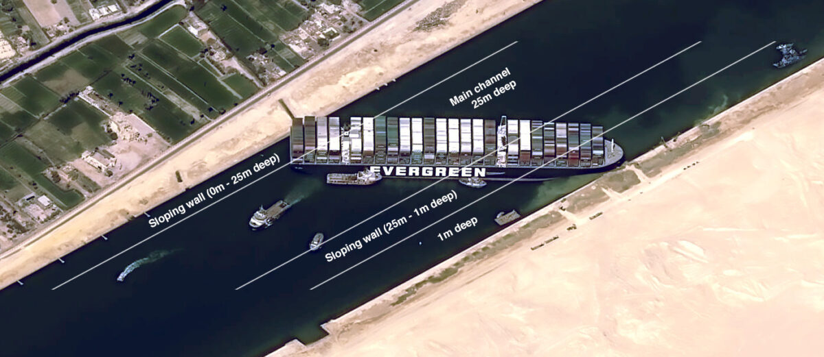 Suez Canal: Satellite Clues on a Stricken Cargo Ship