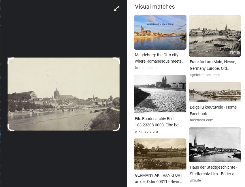 A Google Lens reverse image search of the first photo matches up to an album online with views of the city of Ulm, in southern Germany.