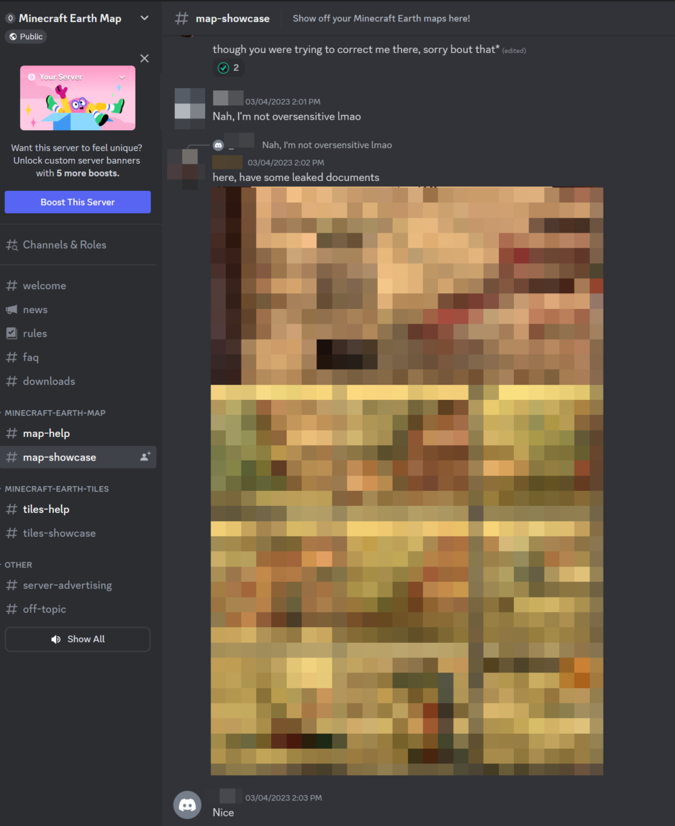 Pentagon Document Leaks Appeared on 'Minecraft' Discord Server: Report